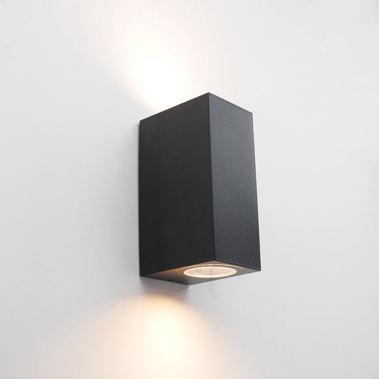 Applique Eglo jabaga intérieur et extérieur - comprenant 2 lumières LED (gu10) - 15,5 cm - noir
