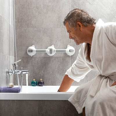 Baignoire d'appui à double sécurité angulaire pour salle de bain Innovagoods