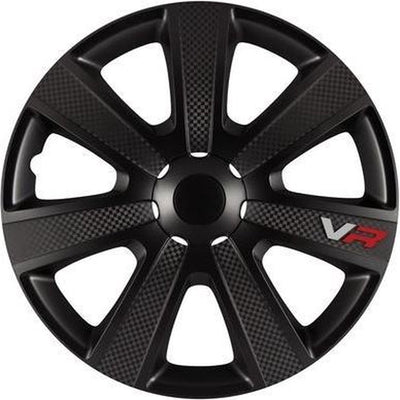 Car plus enjoliveurs pour 13 pouces abs carbone noir lot de 4