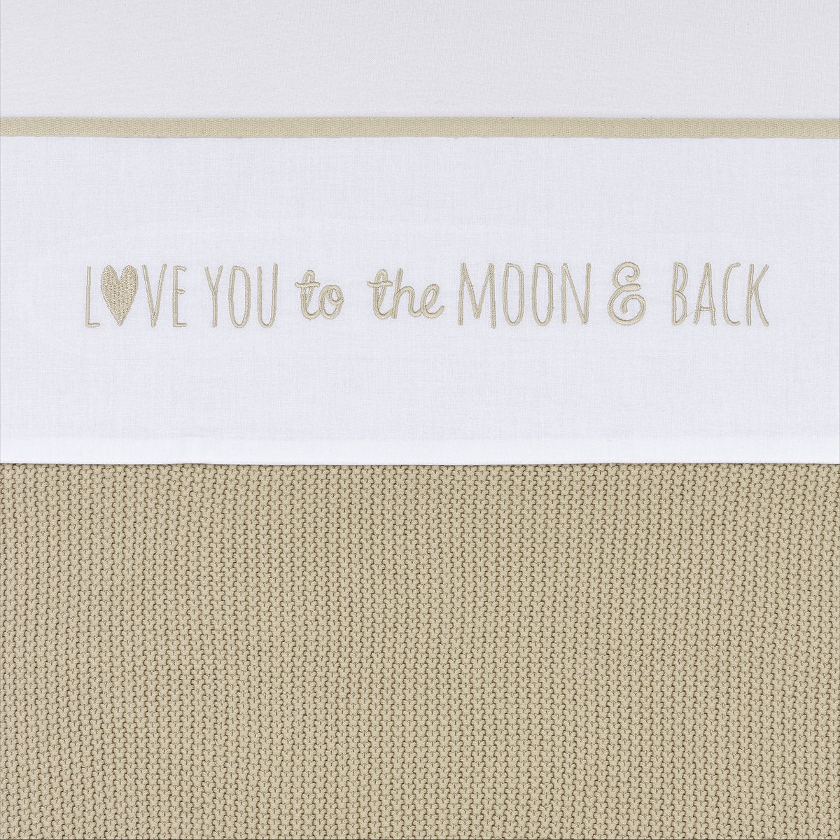 Drap de berceau Meyco baby love you to the moon - sable - 100x150cm - 0,3 tog