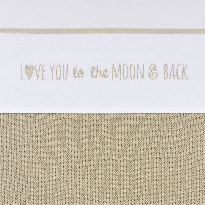 Drap de berceau Meyco baby love you to the moon - sable - 100x150cm - 0,3 tog