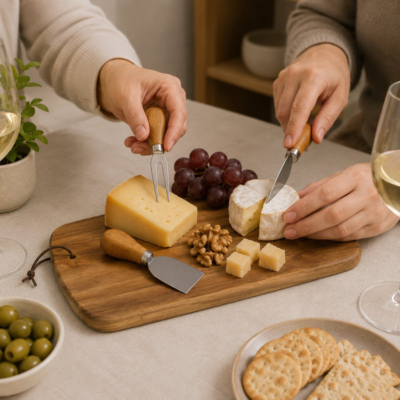 Plateau de fromages Alpina avec couteaux 4pc