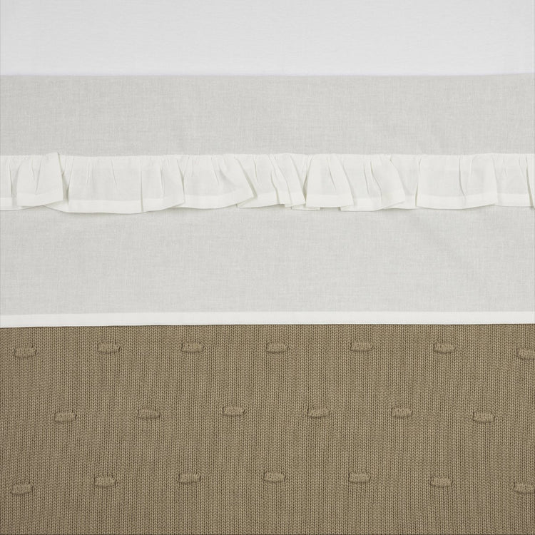 Drap de berceau à volants Meyco - blanc cassé - 100x150cm - 0,3 tog