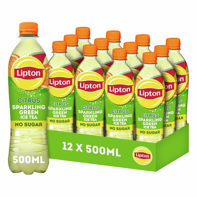 Bouchon d'agrumes pétillant vert Lipton Ice Tea (12x 0,5 litre)