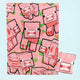 Couverture de coussin 2 en 1 Paladone Minecraft Pig - Couverture de voyage Microsoft sous licence officielle, plaid doux et moelleux pliable, design compact pour la décoration du salon ou de la chambre, 120 cm x 150 cm -