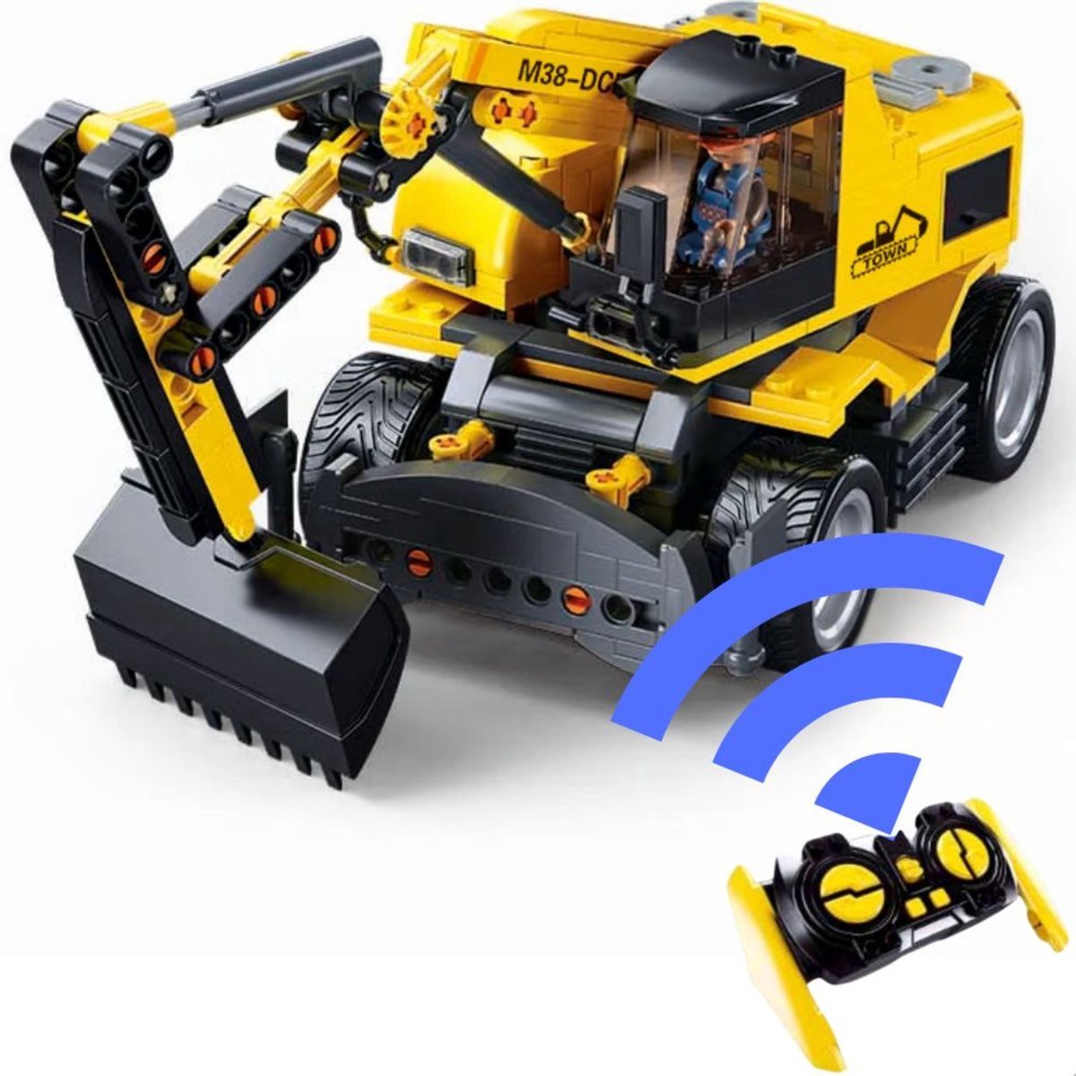 Pelle sur pneus Sluban e7 (m38-b1155)