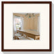 Poivrons Walther - cadre en bois - format photo 30x30 cm - noyer