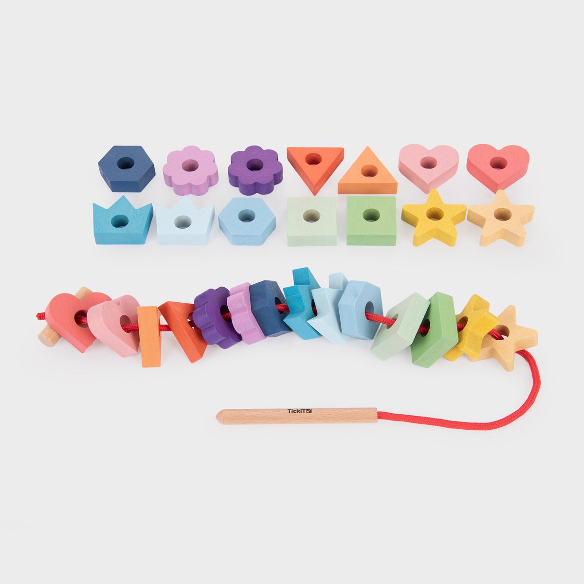 Formes de dentelle en bois arc-en-ciel Tickit®.