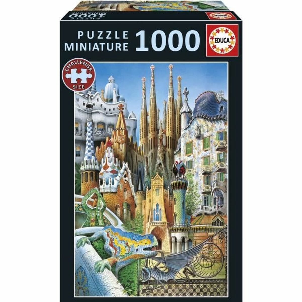 Puzzle Educa Gaudí, collage miniature 1000 pièces