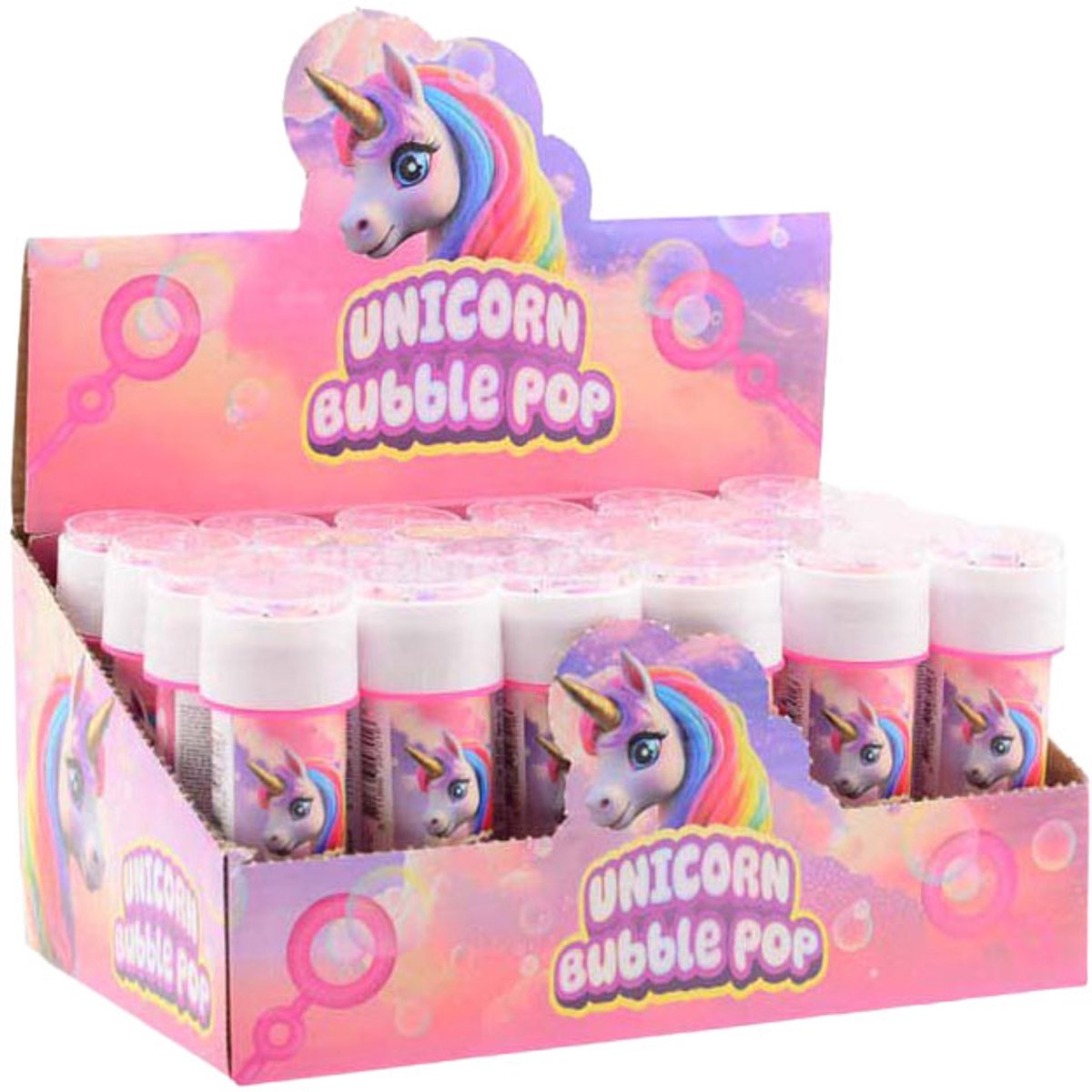 Souffleur de bulles licorne Johntoy - 24 pcs