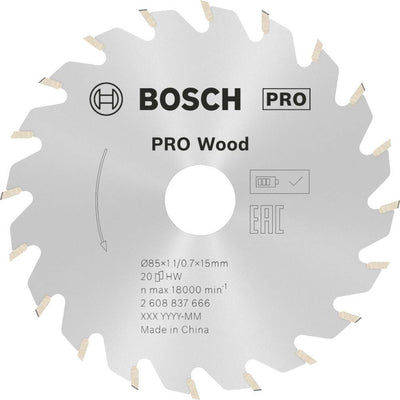 Accessoires Bosch 2608837666 lame de scie circulaire 85 x 15 mm nombre de dents : 20 1 pièce(s)