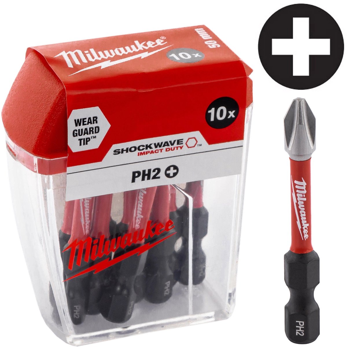 Accessoires Milwaukee Shockwave Gen II Ph2 50 mm 10 pièces - 4932430855