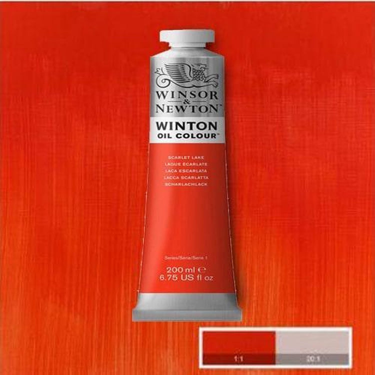 Winsor Newton Winton peinture à l'huile 200 ml teinte écarlate cadmium 107