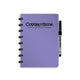 Carnet effaçable Correctbook a5 – carnet réutilisable – violet pétunia – ligné – avec lingette pour stylo – peut être complété par des pages supplémentaires