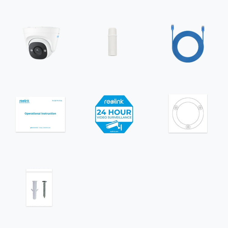 Caméra de sécurité ip poe Reolink 2k 5mp avec détection de véhicule personnel, extérieur, vision nocturne à 30 mètres, enregistrement audio