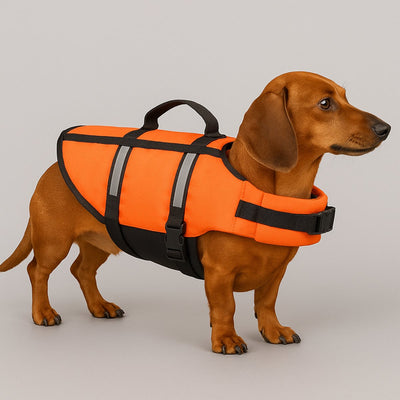 Gilet de sauvetage pour chien Flamingo - gilet de sauvetage pour chien - gilet de sauvetage pour chien s - gilet de sauvetage marin - orange fluorescent