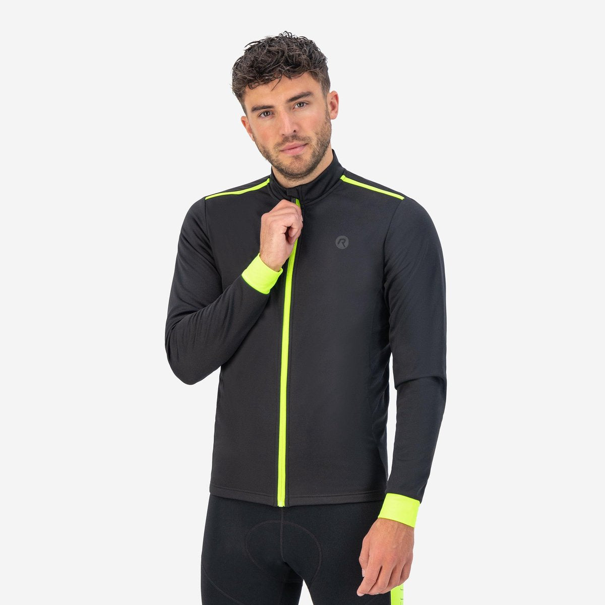 Rogelli Core Veste de cyclisme hiver - homme - noir jaune fluo - xl