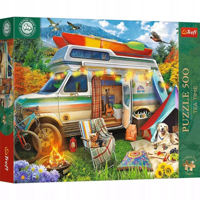 Puzzle Trefl 500 pièces : Camping-car à l'heure du thé - qualité premium