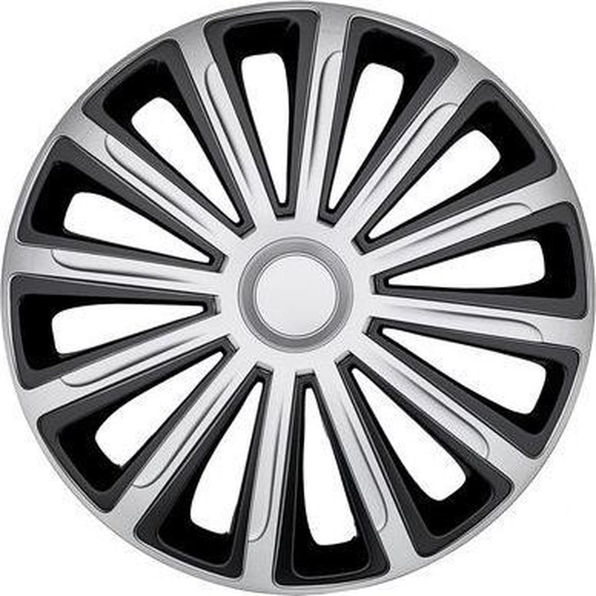 Car plus enjoliveurs Alaska 14 pouces ABS argent noir lot de 4