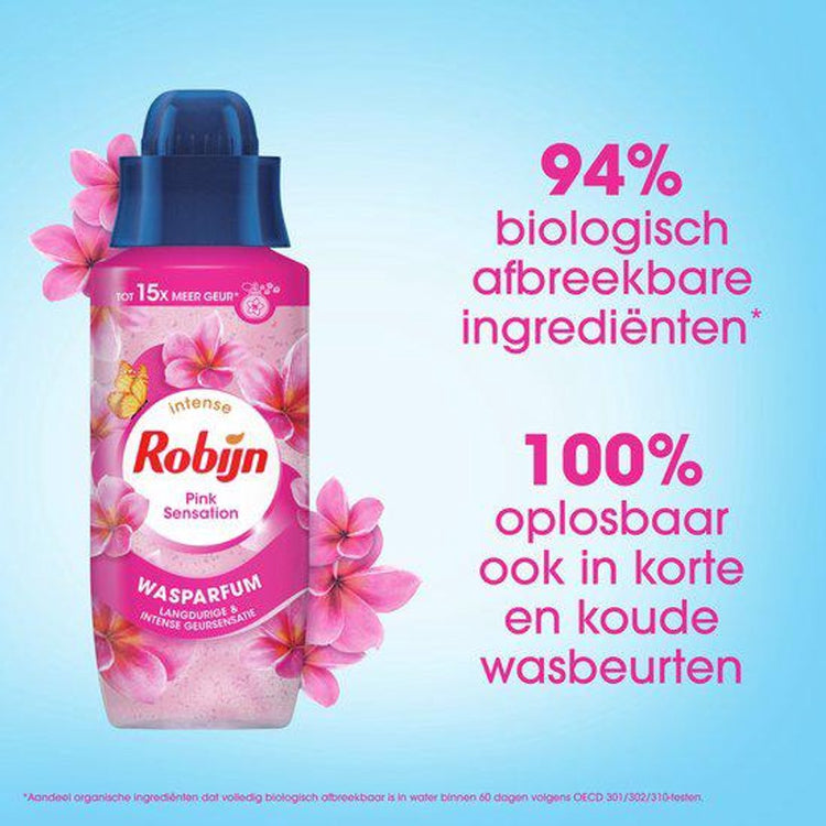 Parfum de lavage intense Robijn - sensation rose - donne à vos vêtements un parfum intense et durable - 342 ml
