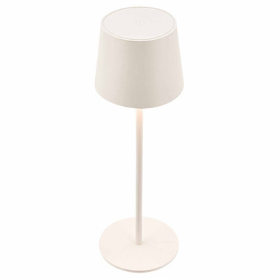 B.k.licht briloner suta - lampe de table led rechargeable - dimmable - sans fil - 33cm de haut - ip44 - pour intérieur extérieur - sur batterie - vieux blanc