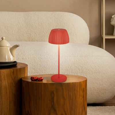 B.k.licht briloner champ - lampe de table rechargeable - lampe sans fil - dimmable au toucher - pour l'intérieur et l'extérieur - lauréat du prix du design allemand 2025 - orange - ø14,5 x 36,5 cm