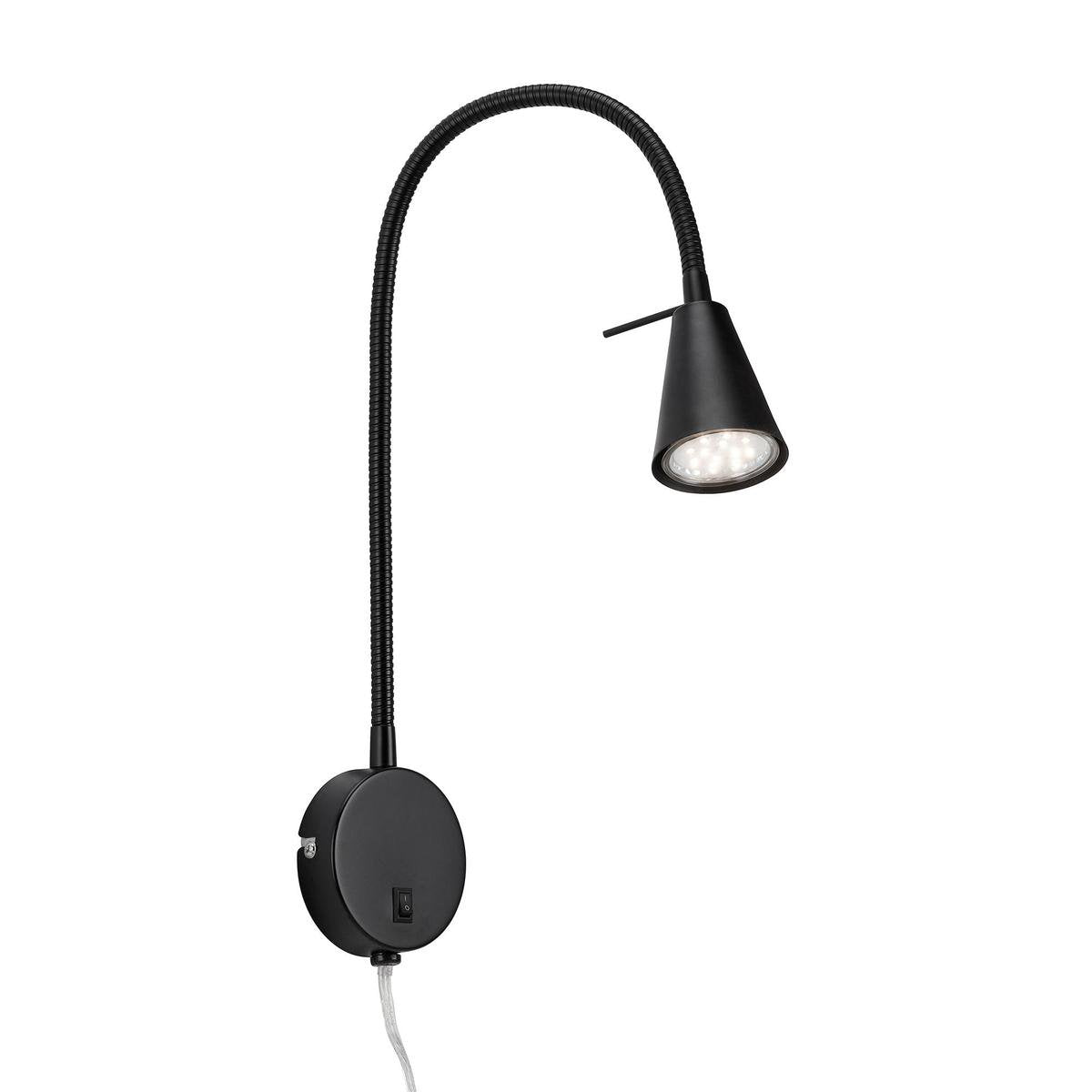 Briloner tusa - Applique LED - lampe de bureau pivotante - lampe de chevet lumière blanc chaud - 4,7 w - noir - ø8 x 45 cm