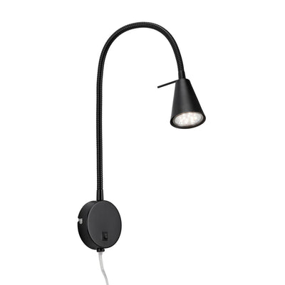 Briloner tusa - Applique LED - lampe de bureau pivotante - lampe de chevet lumière blanc chaud - 4,7 w - noir - ø8 x 45 cm