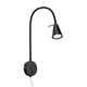 Briloner tusa - Applique LED - lampe de bureau pivotante - lampe de chevet lumière blanc chaud - 4,7 w - noir - ø8 x 45 cm