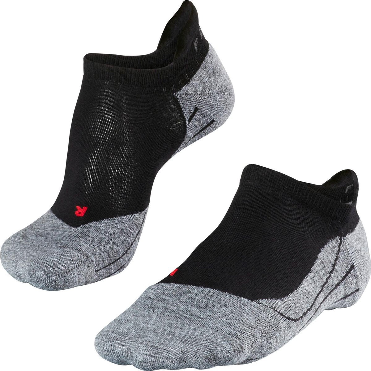 Falke ru4 chaussettes de course invisibles anti-ampoules en coton matériau fonctionnel hommes noir - taille 46-48