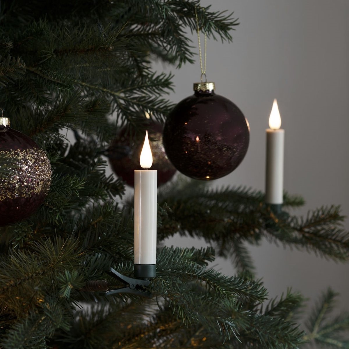 Éclairage de bougies Konstsmide pour l'intérieur - lot de 10 bougies - plastique - batterie - sans câble - lumières de Noël