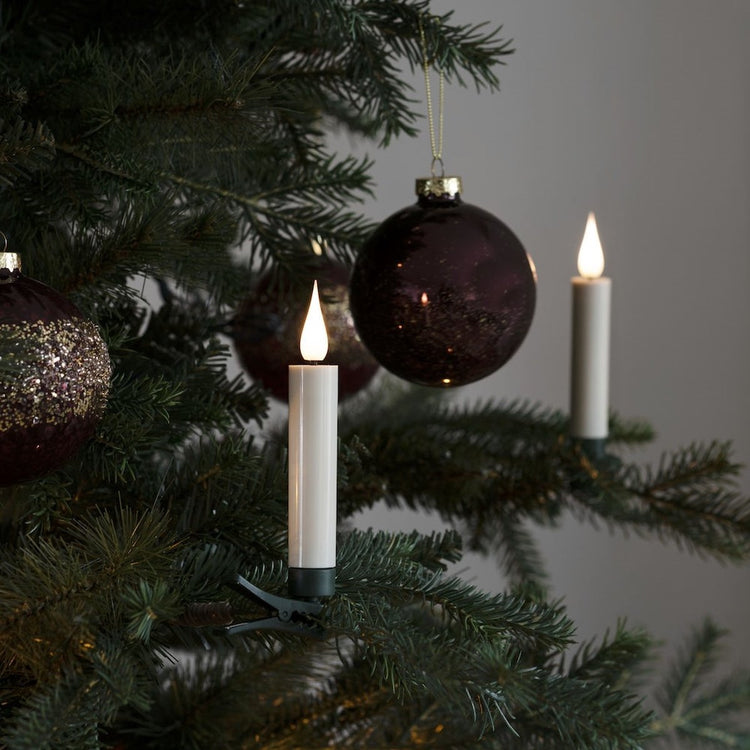Éclairage de bougies Konstsmide pour l'intérieur - lot de 10 bougies - plastique - batterie - sans câble - lumières de Noël