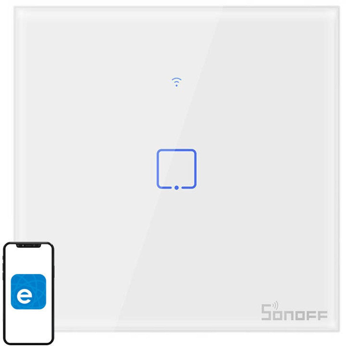 Sonoff interrupteur tactile WiFi + RF 433 T1 EU TX (1 canal)