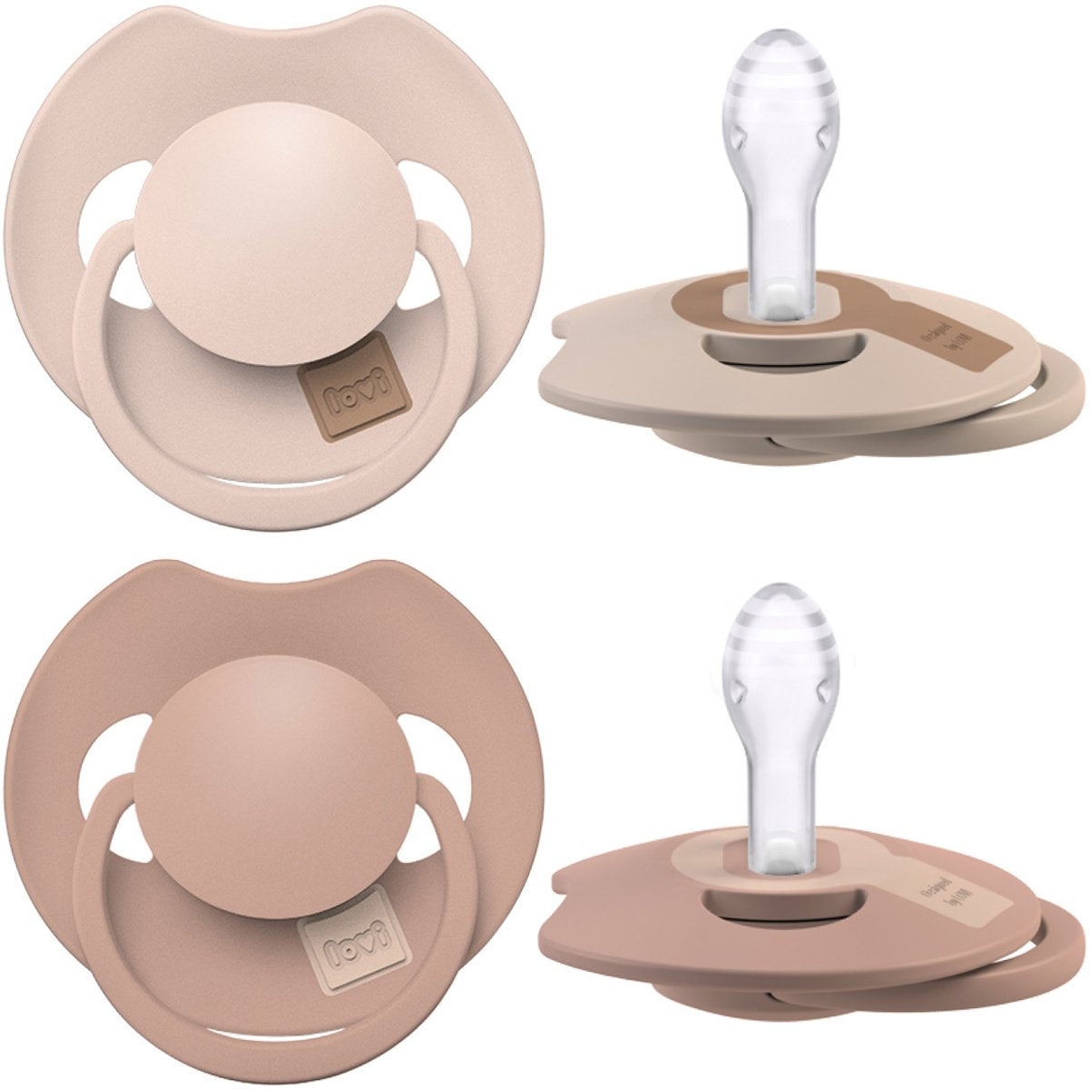 Sucette Difrax lovi Dynamic Prime - 0 à 6 mois - beige - 2 pièces