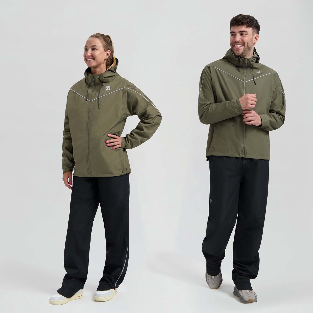 Combinaison de pluie Rogelli Commuter Essential - imperméable - vert armée - l