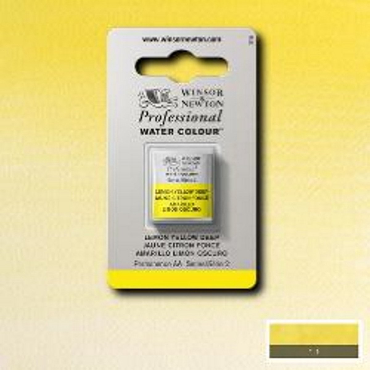 Winsor Newton peinture aquarelle professionnelle demi sieste jaune citron profond