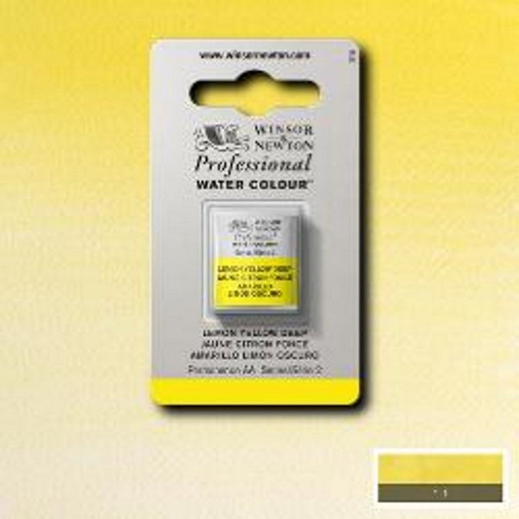 Winsor Newton peinture aquarelle professionnelle demi sieste jaune citron profond