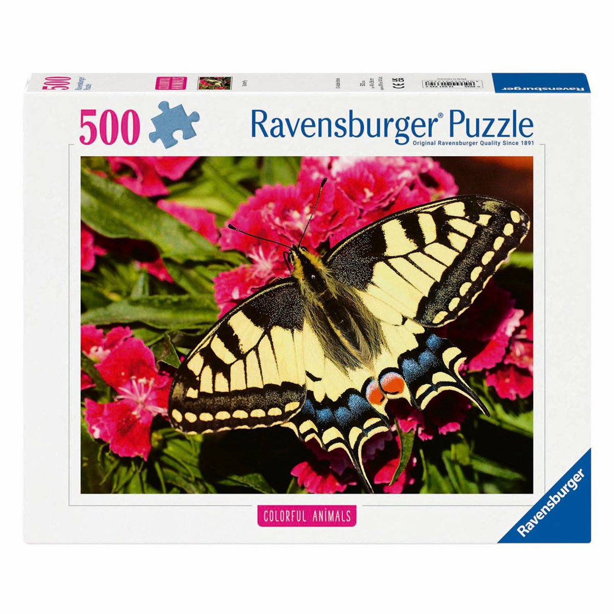 Ravensburger Puzzle Puzzle des animaux colorés papillon, 500e.