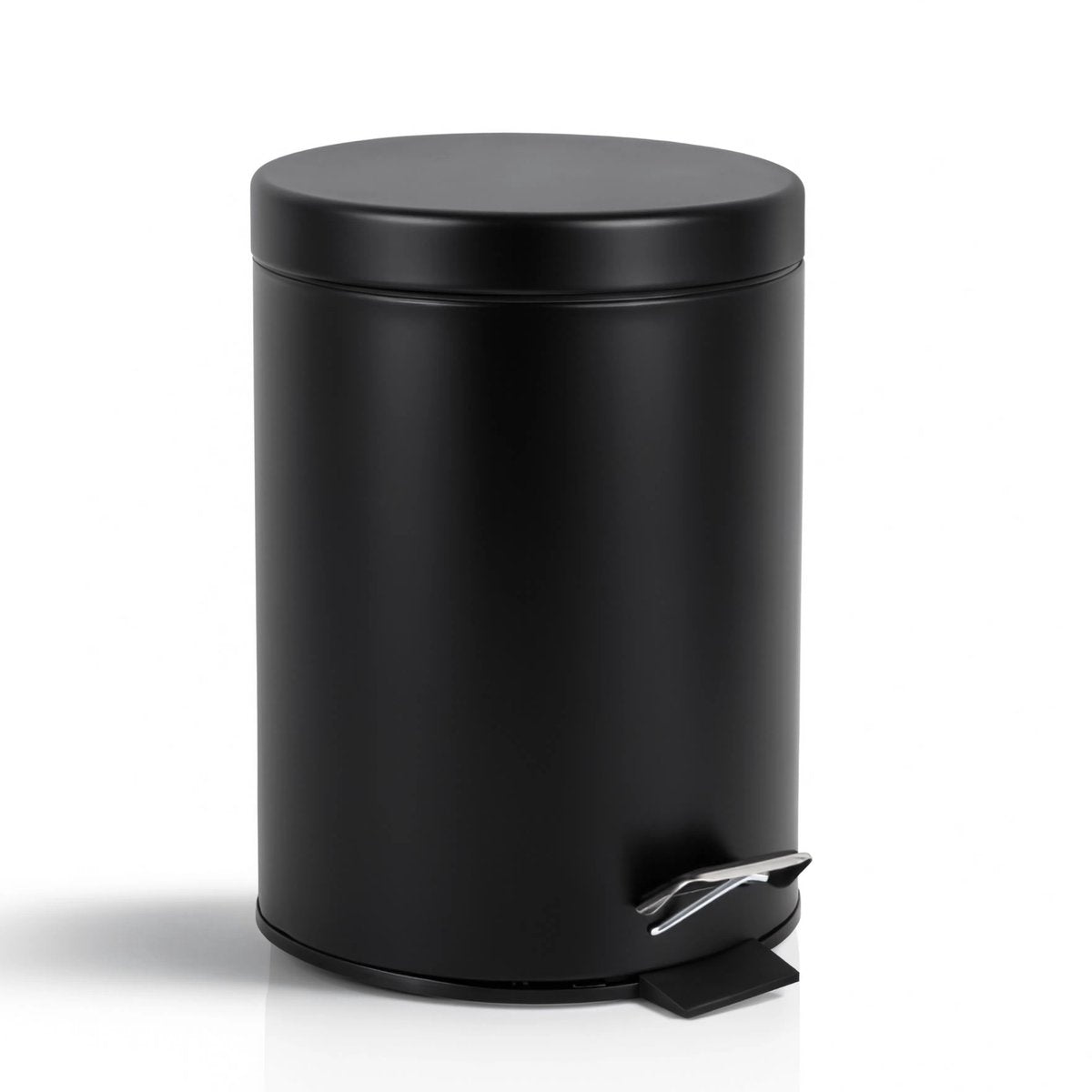 Faire taire. Living Hush Living Waste Bin 5l - Poubelle pour salle de bain, toilettes et bureau - avec couvercle - fermeture amortie - noir minuit