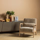 Fauteuil marque Woood - chenille - sable - 75x67x82
