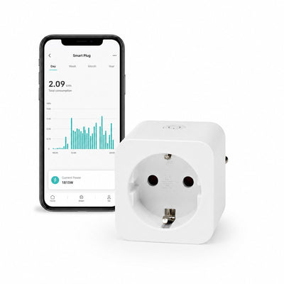Nedis wifip121fwt smartlife fig wi -fi mètre d'énergie 3680 W Type F (CEE 7 3) -10 45 ° C Android IOS blanc
