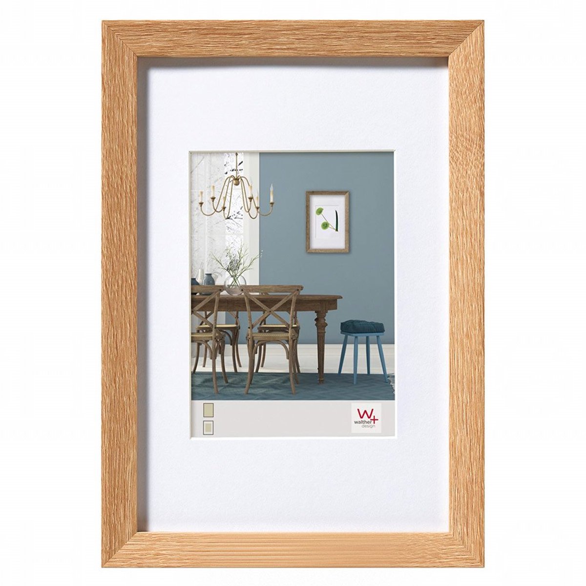 Walther fiorito - cadre en bois mdf - format photo 30x40 cm - chêne clair