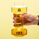 Verre à bière haltère Winkee de