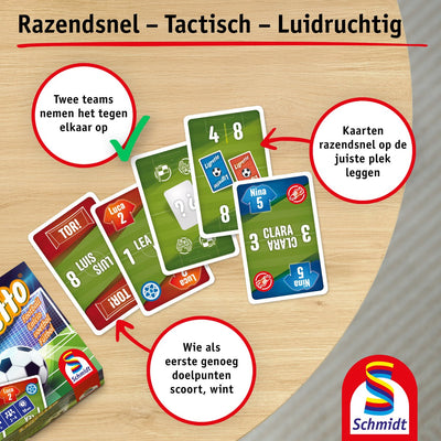 Schmidt ® - ligretto® fussball - football - jeu de cartes - jeu de réaction rapide - à partir de 7 ans - 2-4 joueurs