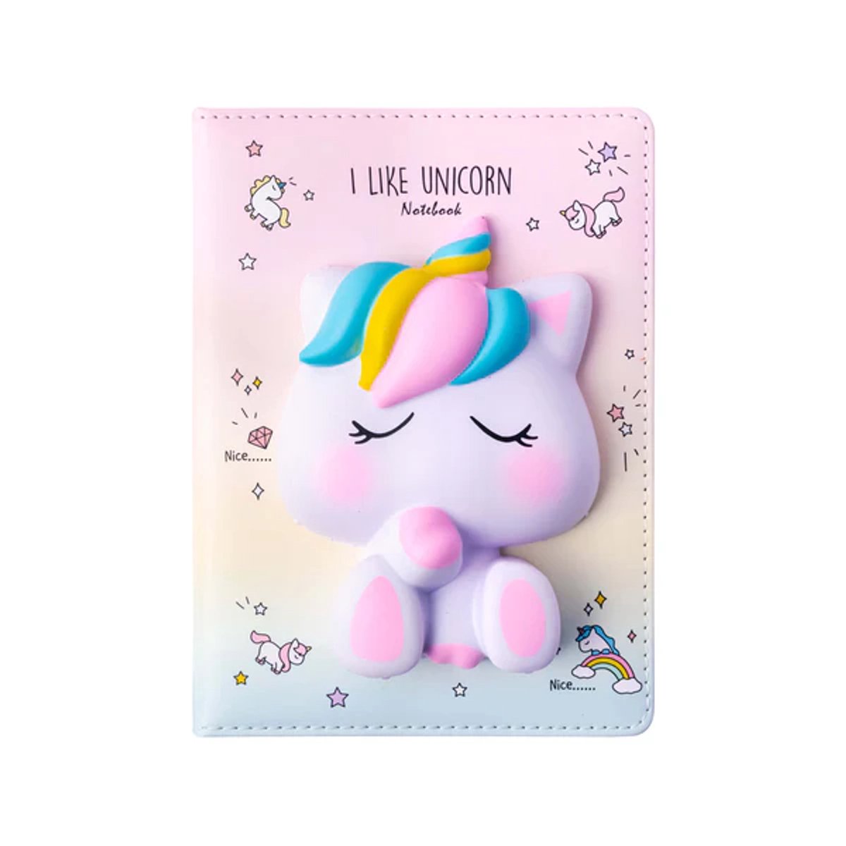 Lazy stars - carnet - licorne squishy - 1 pièce - 128 feuilles