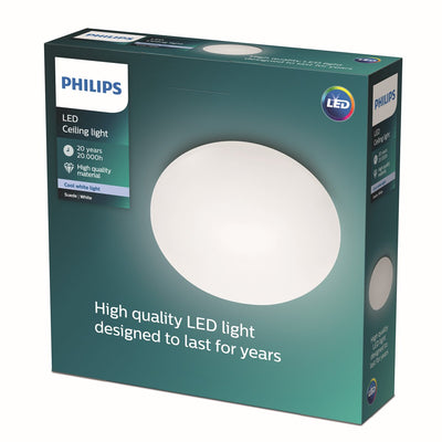 Philips LED Plafonnier Philips en daim - lumière blanc froid - 28 cm