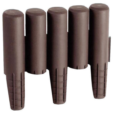 Palissade de bordure Prosperplast env. 270 cm - marron - lot de 10 pièces