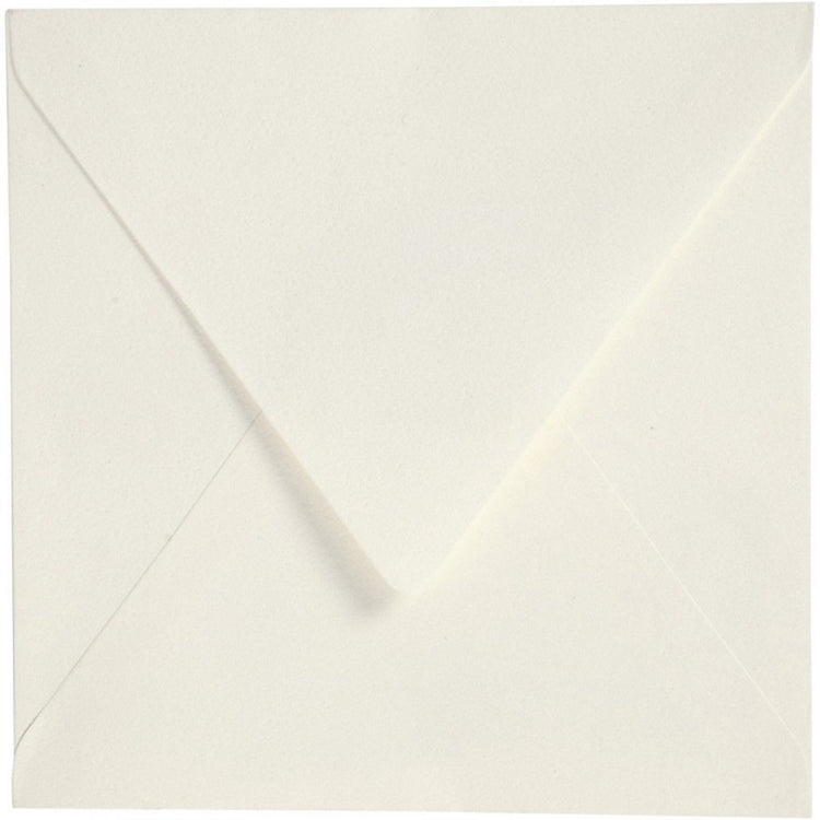 Enveloppes Creativ company, format enveloppe 16x16 cm, 120 gr, blanc cassé, 50 pièces 1 boîte
