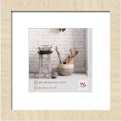 Walther home - cadre en bois - format photo 30x30 cm - blanc crème
