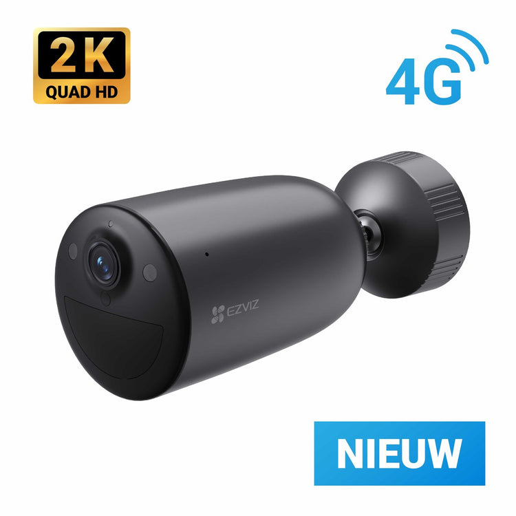 Ezviz Eb3 4G - caméra de sécurité extérieure sans fil - vision nocturne, détection AI résistante aux intempéries - résolution 2k - fonctionne avec Google Assistant Alexa